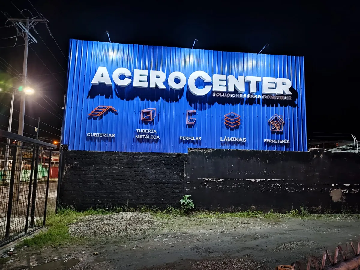AceroCenter — Letras 3D retroiluminadas